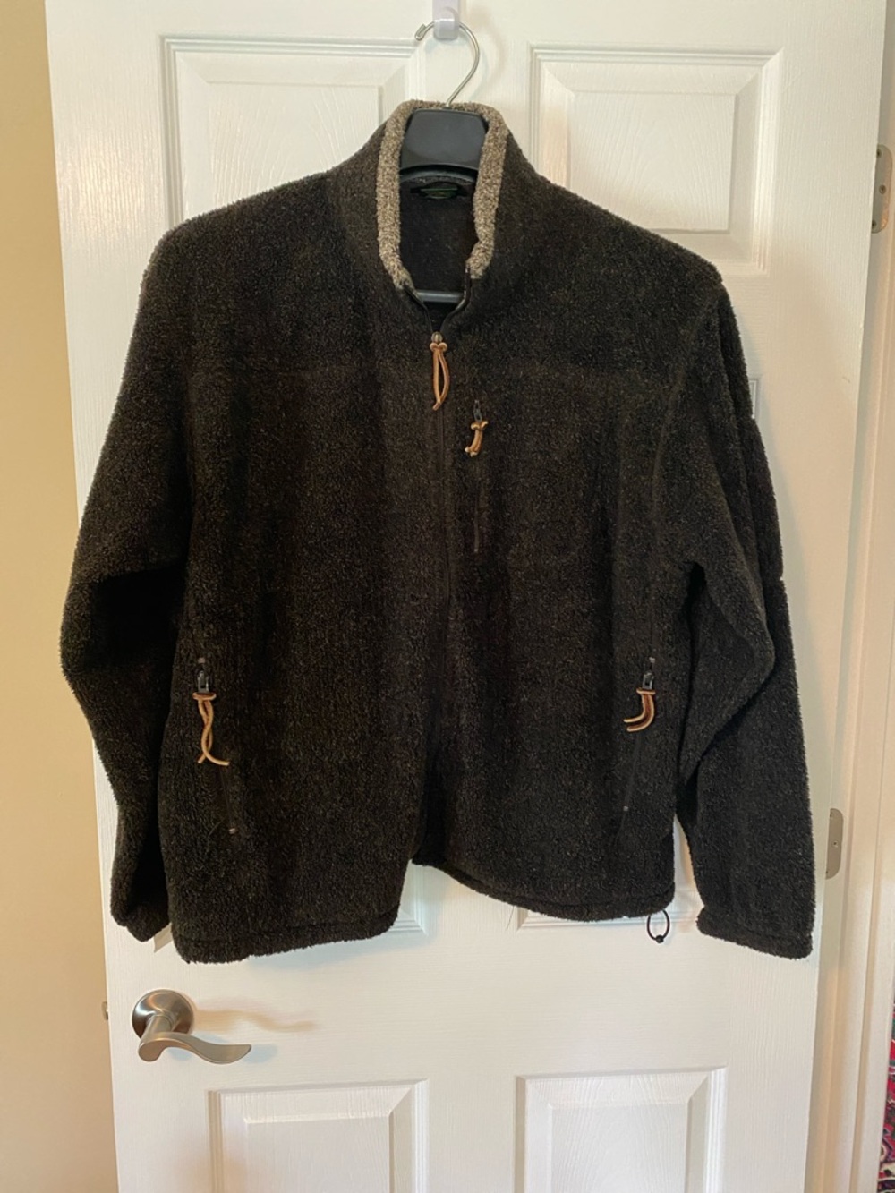 Cabela’s Fleece Jacket XL Brown Sherpa Pile Full Zip Outdoors